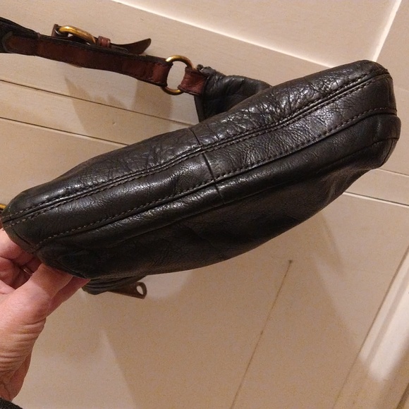 Fossil Explorer black and brown shoulder bag - Picture 8 of 8